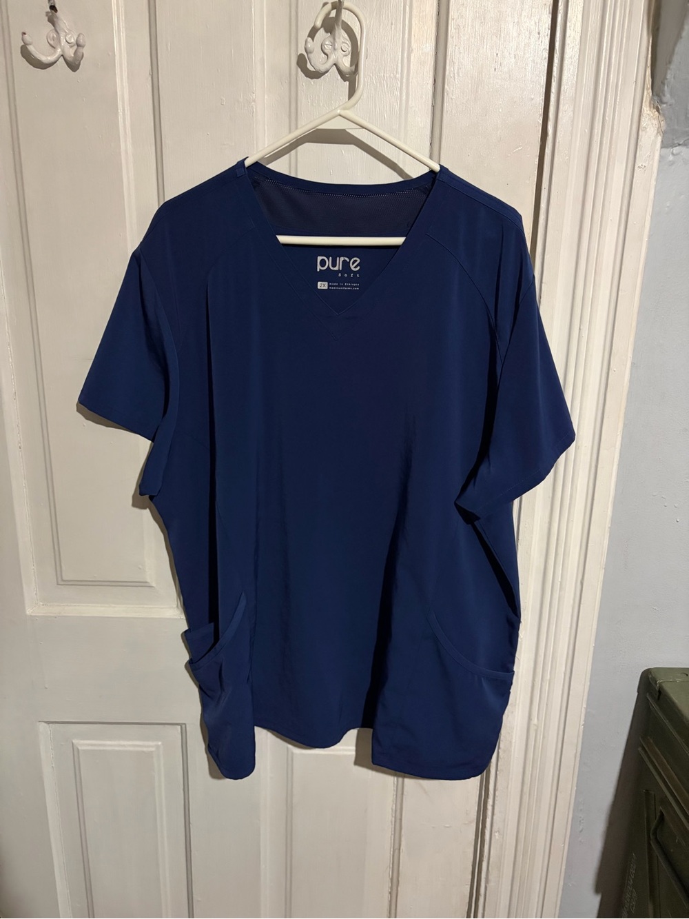 Pure Soft Navy Scrub Top
